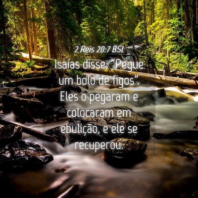 Picture 04 - 2 Reis 20:7 BSL - Isaías disse: “Pegue um bolo de figos”. Eles - Bible Verse Picture