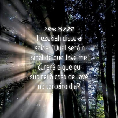 Picture 04 - 2 Reis 20:8 BSL - Hezekiah disse a Isaías: “Qual será o sinal - Bible Verse Picture