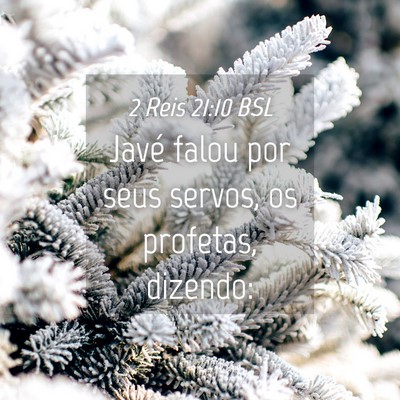 Picture 04 - 2 Reis 21:10 BSL - Javé falou por seus servos, os profetas, - Bible Verse Picture