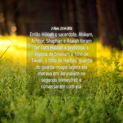 Picture 04 - 2 Reis 22:14 BSL - Então Hilkiah o sacerdote, Ahikam, Achbor, - Bible Verse Picture