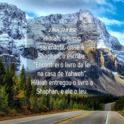 Picture 04 - 2 Reis 22:8 BSL - Hilkiah, o sumo sacerdote, disse a Shaphan, o - Bible Verse Picture