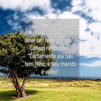 Picture 04 - 2 Reis 4:14 BSL - Ele disse: “O que então deve ser feito por - Bible Verse Picture