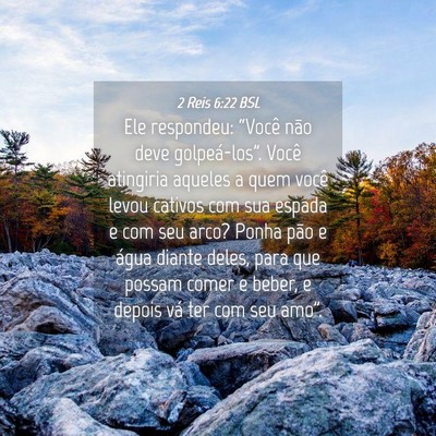Picture 04 - 2 Reis 6:22 BSL - Ele respondeu: “Você não deve golpeá-los”. - Bible Verse Picture