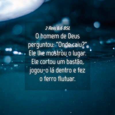 Picture 04 - 2 Reis 6:6 BSL - O homem de Deus perguntou: “Onde caiu?” Ele - Bible Verse Picture