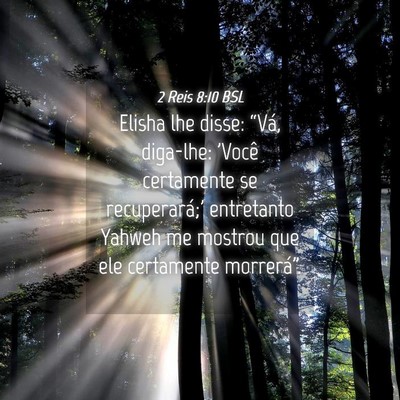 Picture 04 - 2 Reis 8:10 BSL - Elisha lhe disse: “Vá, diga-lhe: 'Você - Bible Verse Picture