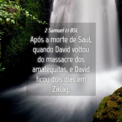 Picture 04 - 2 Samuel 1:1 BSL - Após a morte de Saul, quando David voltou do - Bible Verse Picture