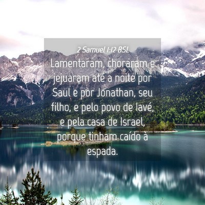 Picture 04 - 2 Samuel 1:12 BSL - Lamentaram, choraram e jejuaram até a noite por - Bible Verse Picture