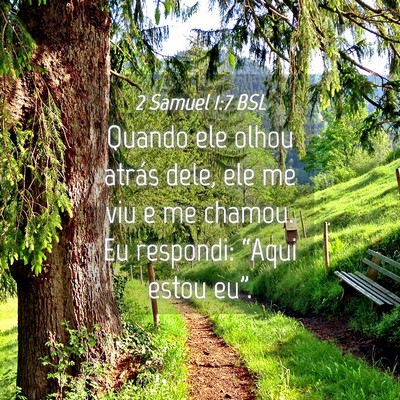 Picture 04 - 2 Samuel 1:7 BSL - Quando ele olhou atrás dele, ele me viu e me - Bible Verse Picture