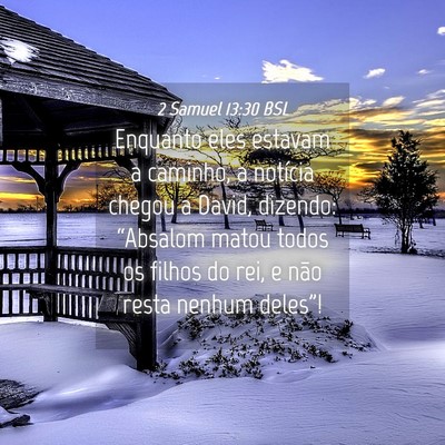 Picture 04 - 2 Samuel 13:30 BSL - Enquanto eles estavam a caminho, a notícia - Bible Verse Picture