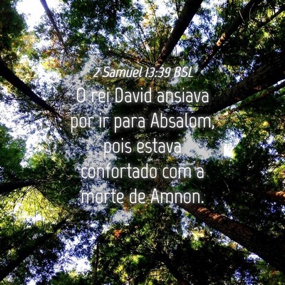 Picture 04 - 2 Samuel 13:39 BSL - O rei David ansiava por ir para Absalom, pois - Bible Verse Picture