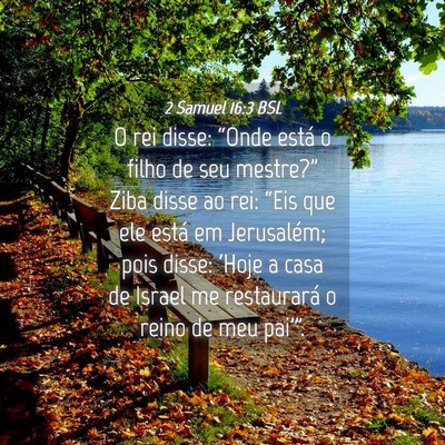 Picture 04 - 2 Samuel 16:3 BSL - O rei disse: “Onde está o filho de seu - Bible Verse Picture