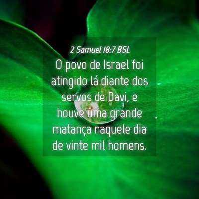 Picture 04 - 2 Samuel 18:7 BSL - O povo de Israel foi atingido lá diante dos - Bible Verse Picture