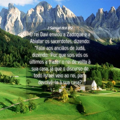 Picture 04 - 2 Samuel 19:11 BSL - O rei Davi enviou a Zadoque e a Abiatar os - Bible Verse Picture