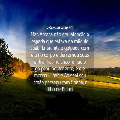 Picture 04 - 2 Samuel 20:10 BSL - Mas Amasa não deu atenção à espada que estava - Bible Verse Picture