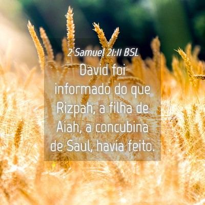 Picture 04 - 2 Samuel 21:11 BSL - David foi informado do que Rizpah, a filha de - Bible Verse Picture