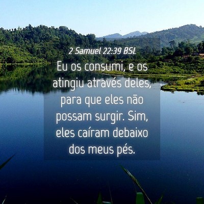 Picture 04 - 2 Samuel 22:39 BSL - Eu os consumi, e os atingiu através deles, para - Bible Verse Picture