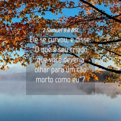 Picture 04 - 2 Samuel 9:8 BSL - Ele se curvou, e disse: “O que é seu criado, - Bible Verse Picture