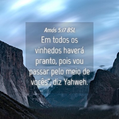 Picture 04 - Amós 5:17 BSL - Em todos os vinhedos haverá pranto, pois vou - Bible Verse Picture