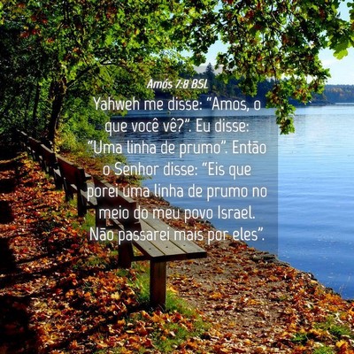 Picture 04 - Amós 7:8 BSL - Yahweh me disse: “Amos, o que você vê?”. Eu - Bible Verse Picture