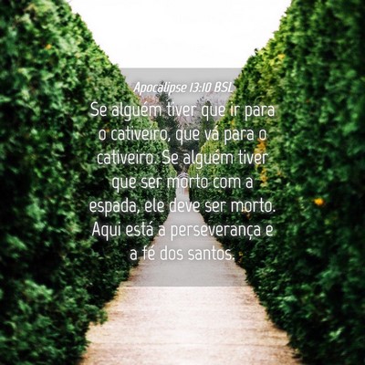 Picture 04 - Apocalipse 13:10 BSL - Se alguém tiver que ir para o cativeiro, que vá - Bible Verse Picture