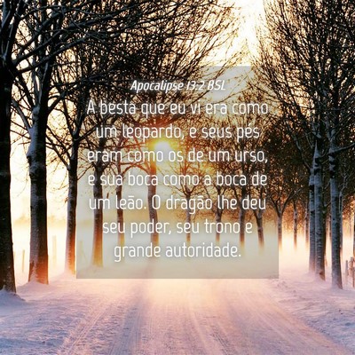 Picture 04 - Apocalipse 13:2 BSL - A besta que eu vi era como um leopardo, e seus - Bible Verse Picture