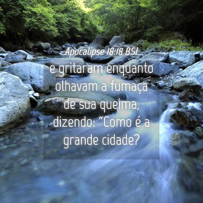 Picture 04 - Apocalipse 18:18 BSL - e gritaram enquanto olhavam a fumaça de sua - Bible Verse Picture