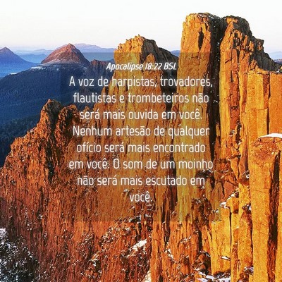 Picture 04 - Apocalipse 18:22 BSL - A voz de harpistas, trovadores, flautistas e - Bible Verse Picture