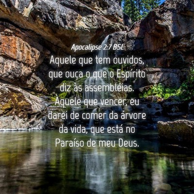 Picture 04 - Apocalipse 2:7 BSL - Aquele que tem ouvidos, que ouça o que o - Bible Verse Picture