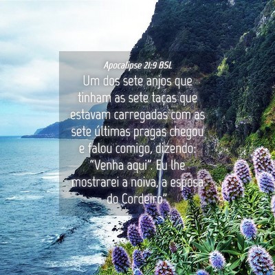 Picture 04 - Apocalipse 21:9 BSL - Um dos sete anjos que tinham as sete taças que - Bible Verse Picture