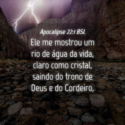 Picture 04 - Apocalipse 22:1 BSL - Ele me mostrou um rio de água da vida, claro - Bible Verse Picture