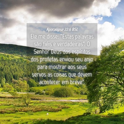 Picture 04 - Apocalipse 22:6 BSL - Ele me disse: “Estas palavras são fiéis e - Bible Verse Picture
