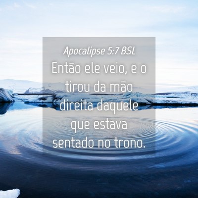 Picture 04 - Apocalipse 5:7 BSL - Então ele veio, e o tirou da mão direita - Bible Verse Picture