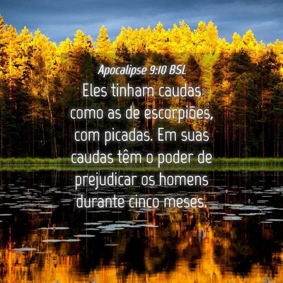 Picture 04 - Apocalipse 9:10 BSL - Eles tinham caudas como as de escorpiões, com - Bible Verse Picture