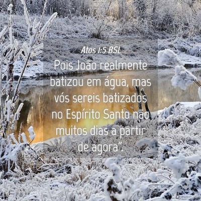Picture 04 - Atos 1:5 BSL - Pois João realmente batizou em água, mas vós - Bible Verse Picture