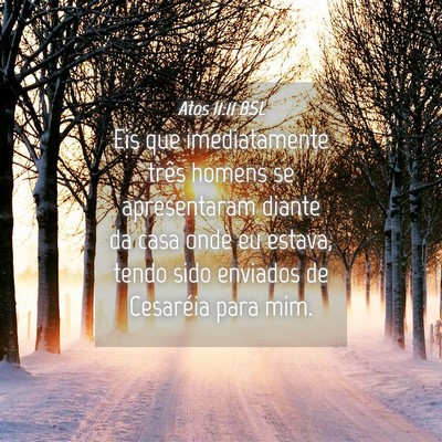 Picture 04 - Atos 11:11 BSL - Eis que imediatamente três homens se - Bible Verse Picture