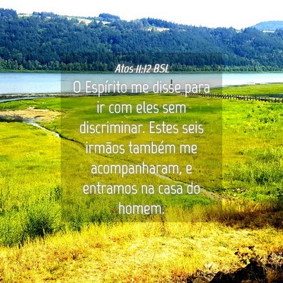 Picture 04 - Atos 11:12 BSL - O Espírito me disse para ir com eles sem - Bible Verse Picture