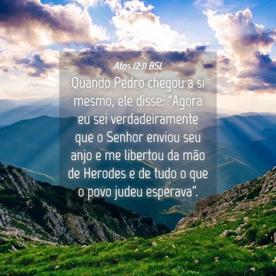 Picture 04 - Atos 12:11 BSL - Quando Pedro chegou a si mesmo, ele disse: - Bible Verse Picture