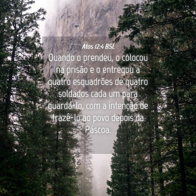 Picture 04 - Atos 12:4 BSL - Quando o prendeu, o colocou na prisão e o - Bible Verse Picture