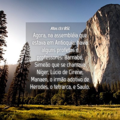 Picture 04 - Atos 13:1 BSL - Agora, na assembléia que estava em Antioquia, - Bible Verse Picture