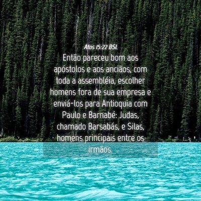 Picture 04 - Atos 15:22 BSL - Então pareceu bom aos apóstolos e aos anciãos, - Bible Verse Picture