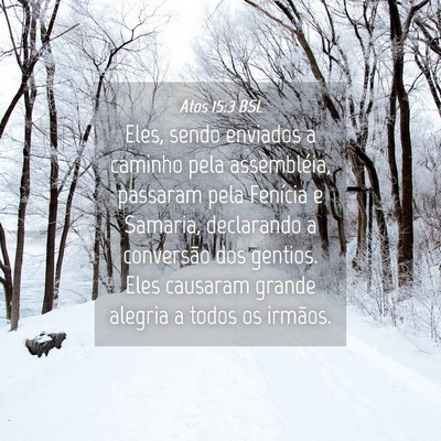 Picture 04 - Atos 15:3 BSL - Eles, sendo enviados a caminho pela assembléia, - Bible Verse Picture