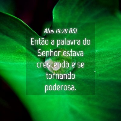 Picture 04 - Atos 19:20 BSL - Então a palavra do Senhor estava crescendo e se - Bible Verse Picture