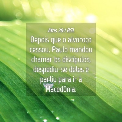 Picture 04 - Atos 20:1 BSL - Depois que o alvoroço cessou, Paulo mandou - Bible Verse Picture