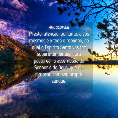 Picture 04 - Atos 20:28 BSL - Prestai atenção, portanto, a vós mesmos e a - Bible Verse Picture