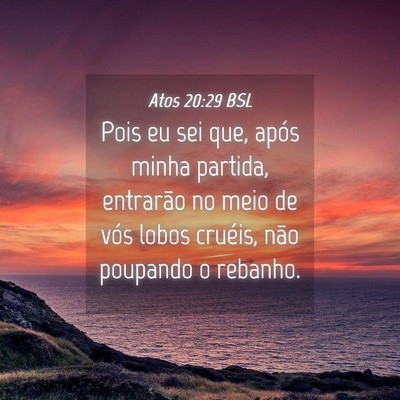 Picture 04 - Atos 20:29 BSL - Pois eu sei que, após minha partida, entrarão - Bible Verse Picture