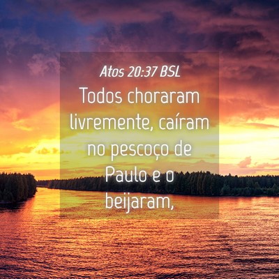 Picture 04 - Atos 20:37 BSL - Todos choraram livremente, caíram no pescoço de - Bible Verse Picture