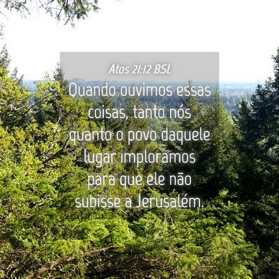 Picture 04 - Atos 21:12 BSL - Quando ouvimos essas coisas, tanto nós quanto o - Bible Verse Picture
