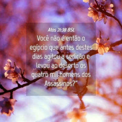 Picture 04 - Atos 21:38 BSL - Você não é então o egípcio que antes destes - Bible Verse Picture