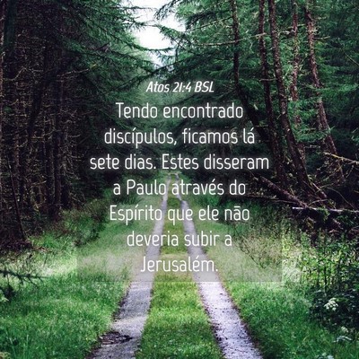 Picture 04 - Atos 21:4 BSL - Tendo encontrado discípulos, ficamos lá sete - Bible Verse Picture
