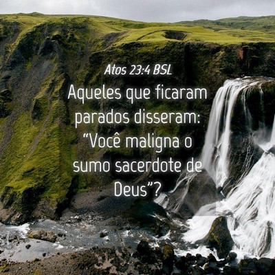 Picture 04 - Atos 23:4 BSL - Aqueles que ficaram parados disseram: “Você - Bible Verse Picture